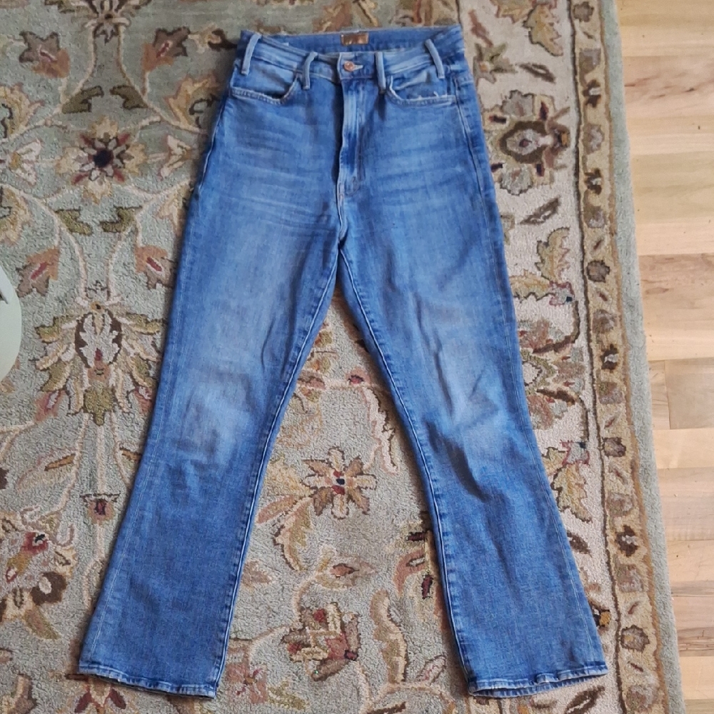 MOTHER Light Blue Denim Jeans The Hustler Ankle